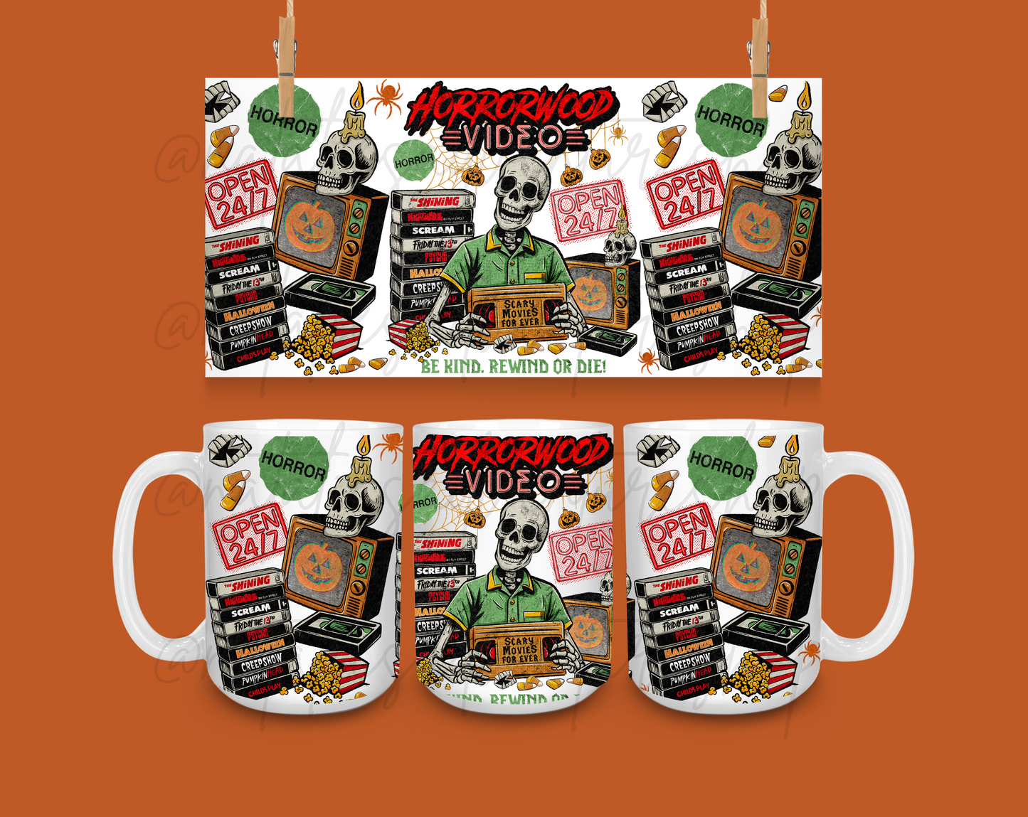 *PRE-ORDER* HorrorWood Movies 15oz Ceramic Mug