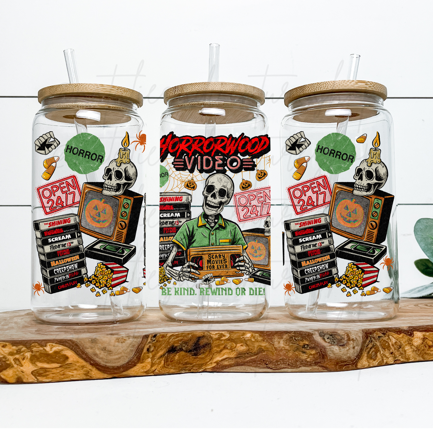 *Pre-Order* Horrorwood Movies 16oz Glass Can