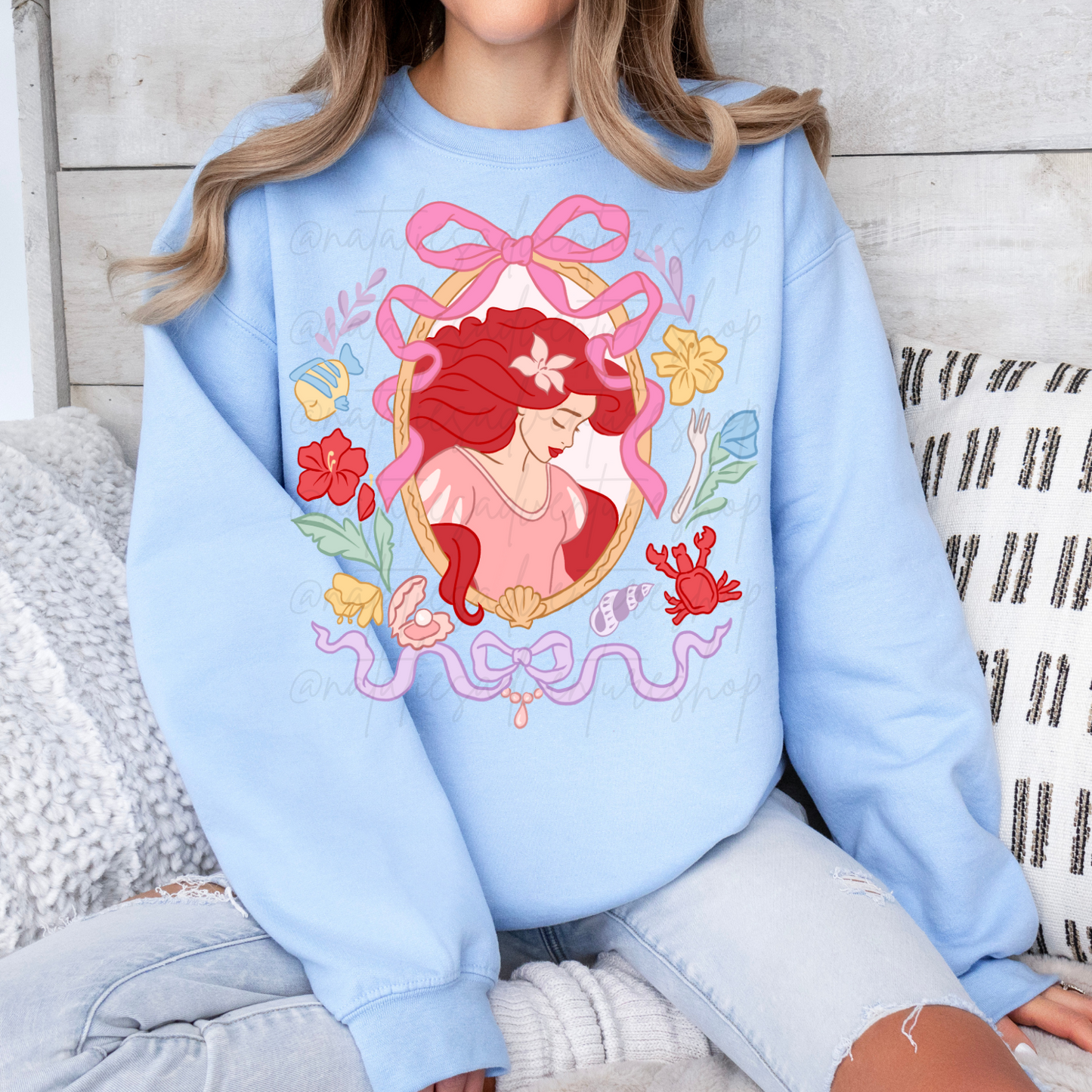 *Pre-Order* Mermaid Portrait Princess Crewneck