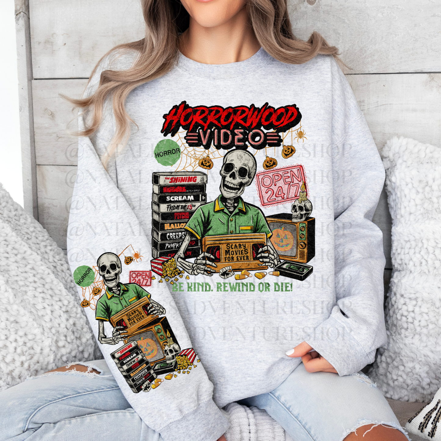 *Pre-Order* HorrorWood Movies Crewneck