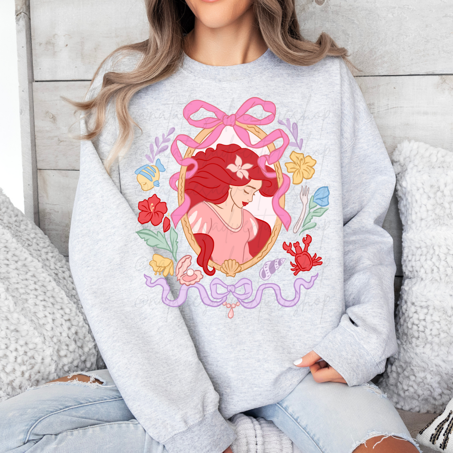 *Pre-Order* Mermaid Portrait Princess Crewneck