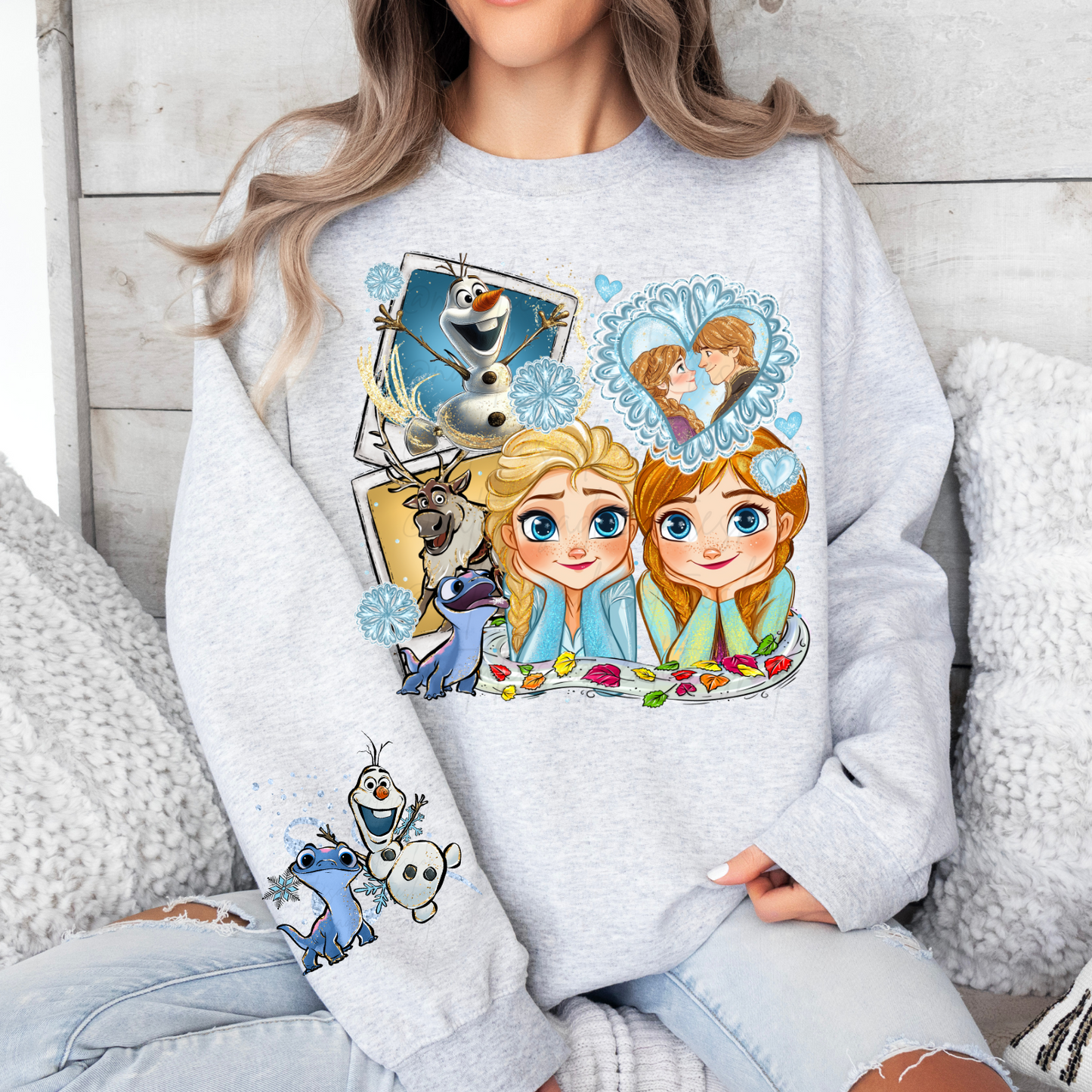 *Pre-Order* Frozen Sisters Princess Cartoon Crewneck