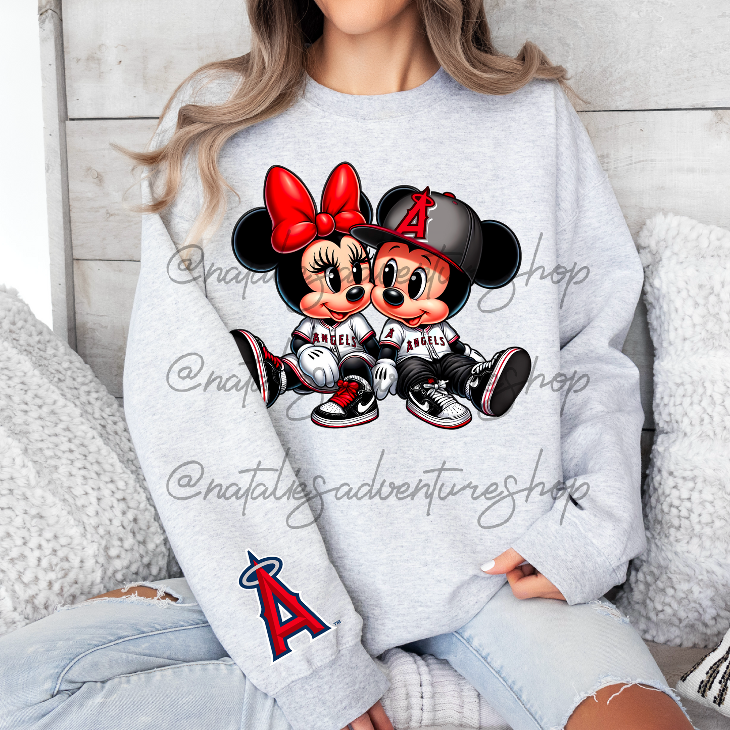 *Pre-Order* Sports Mouse Crewnecks (Angels & Mets) Baseball