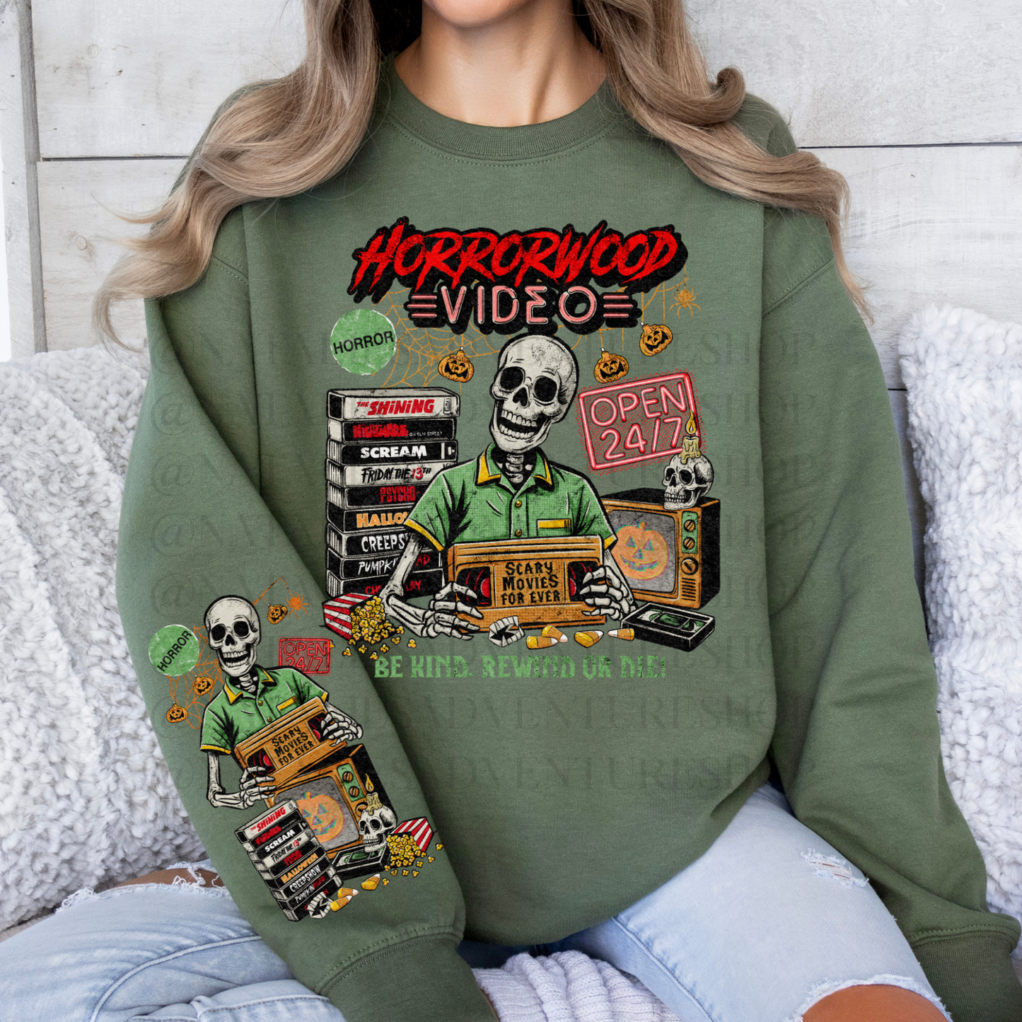 *Pre-Order* HorrorWood Movies Crewneck