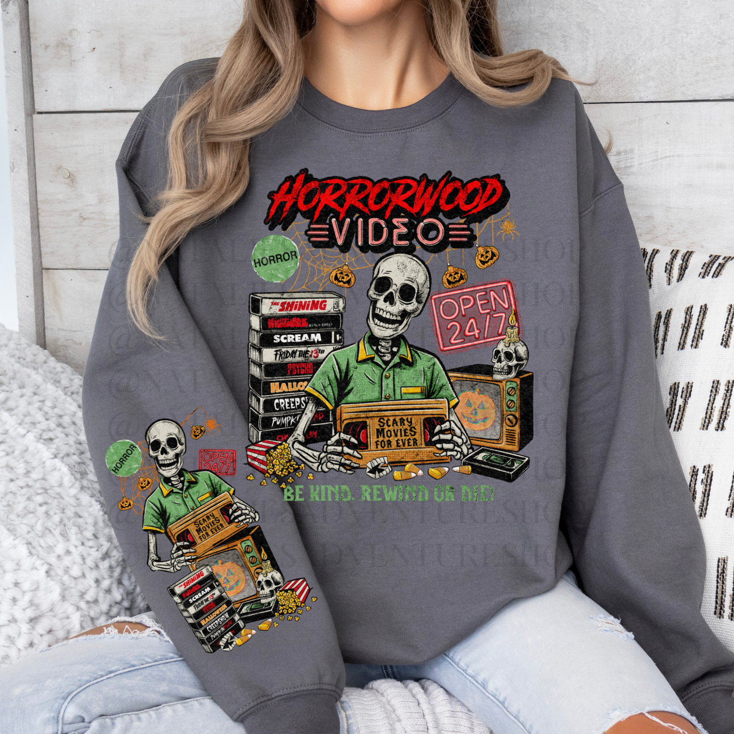 *Pre-Order* HorrorWood Movies Crewneck