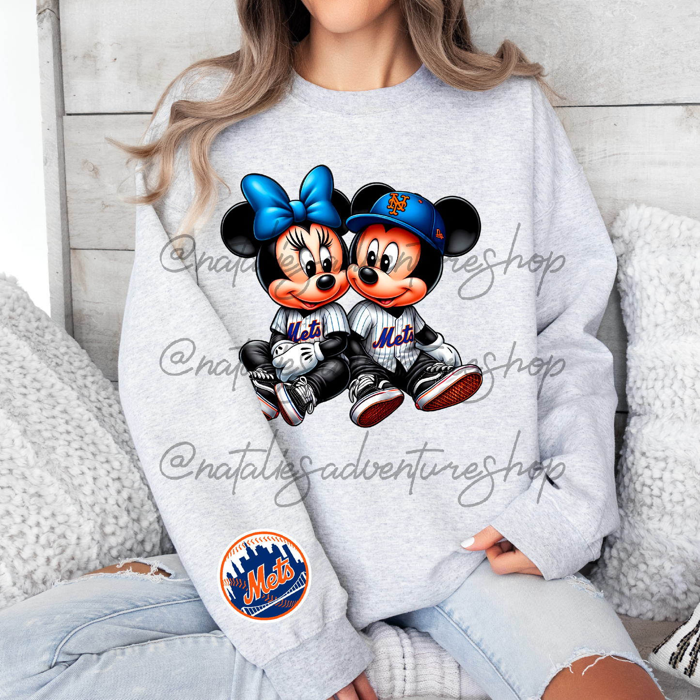 *Pre-Order* Sports Mouse Crewnecks (Angels & Mets) Baseball