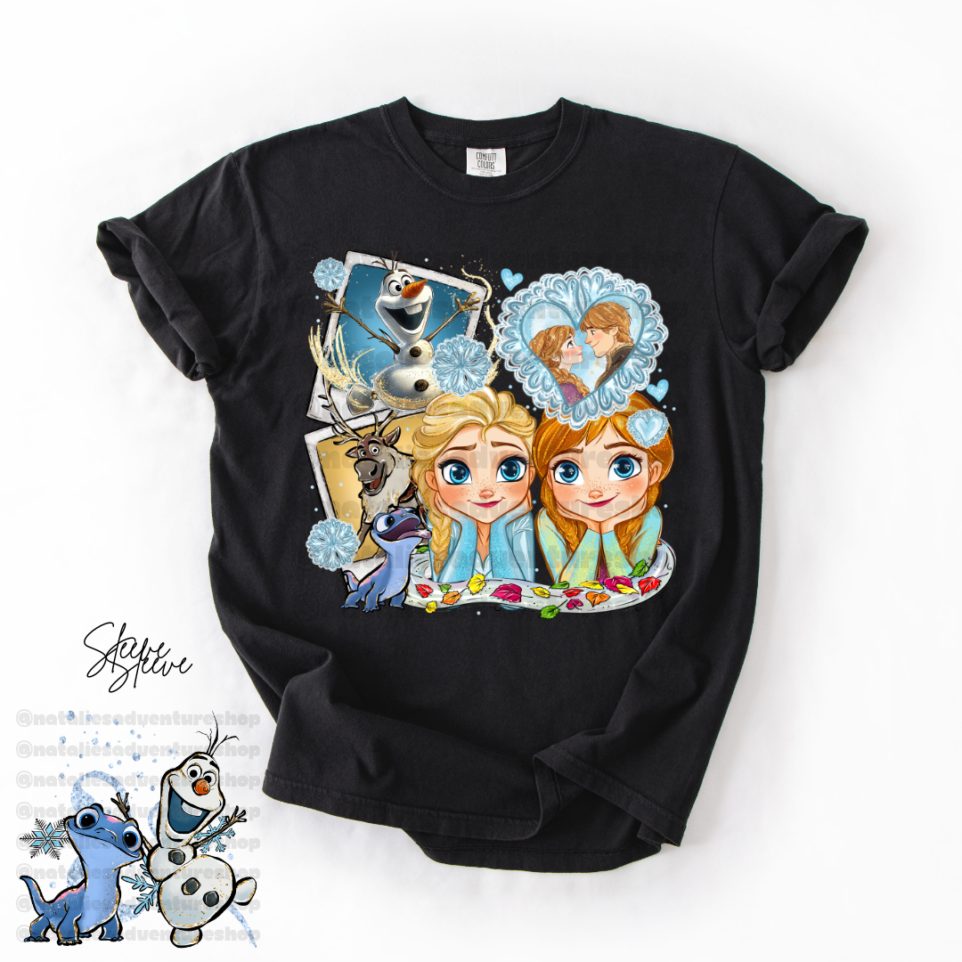 *Pre-Order* Ice Sisters Princess Cartoon T-Shirt (Comfort Colors)