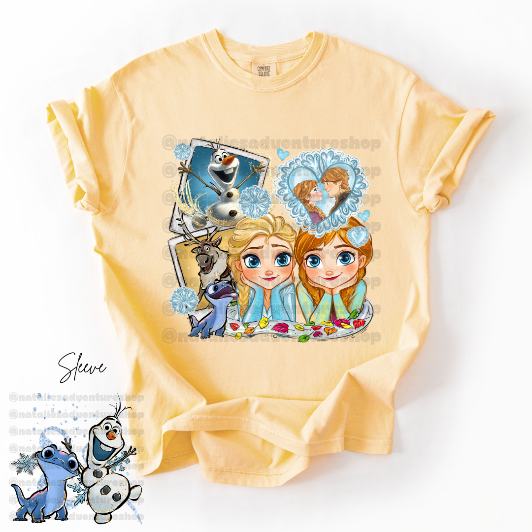 *Pre-Order* Ice Sisters Princess Cartoon T-Shirt (Comfort Colors)