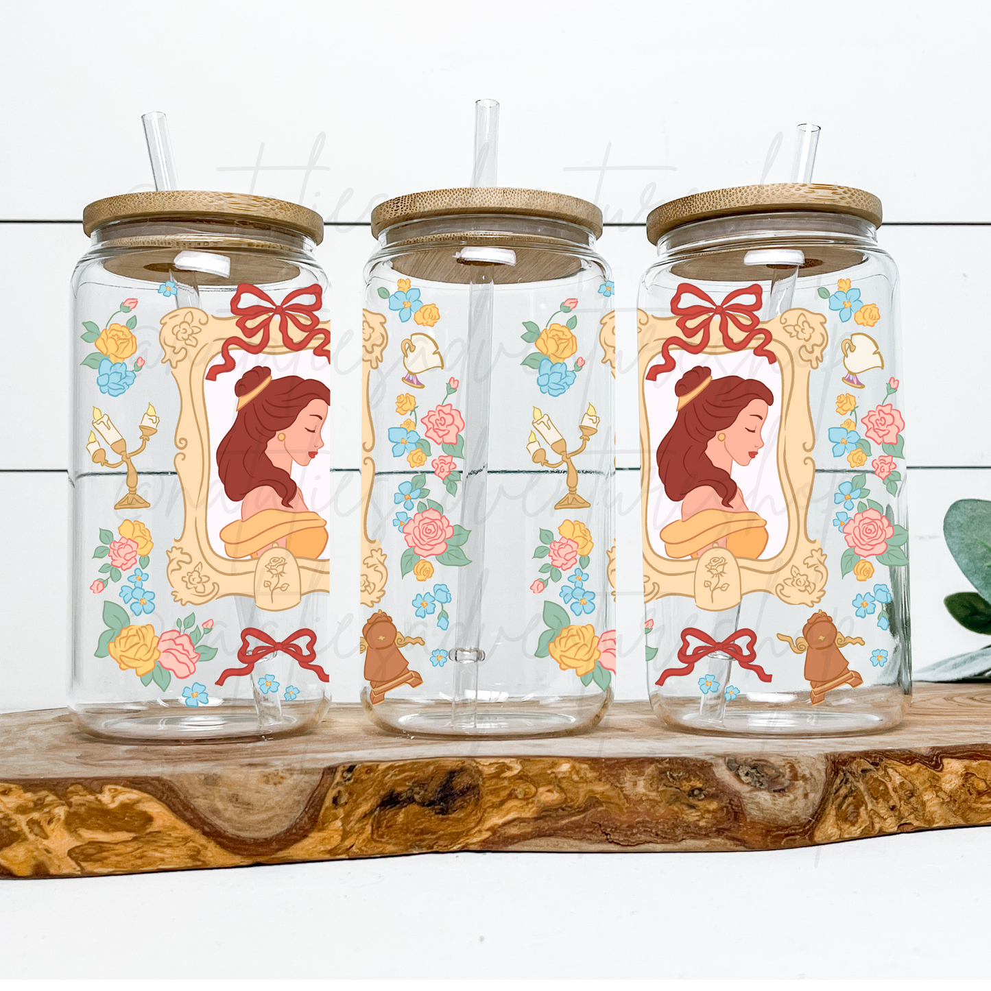 *Pre-Order* Beauty Princess Frame 16oz Glass Can