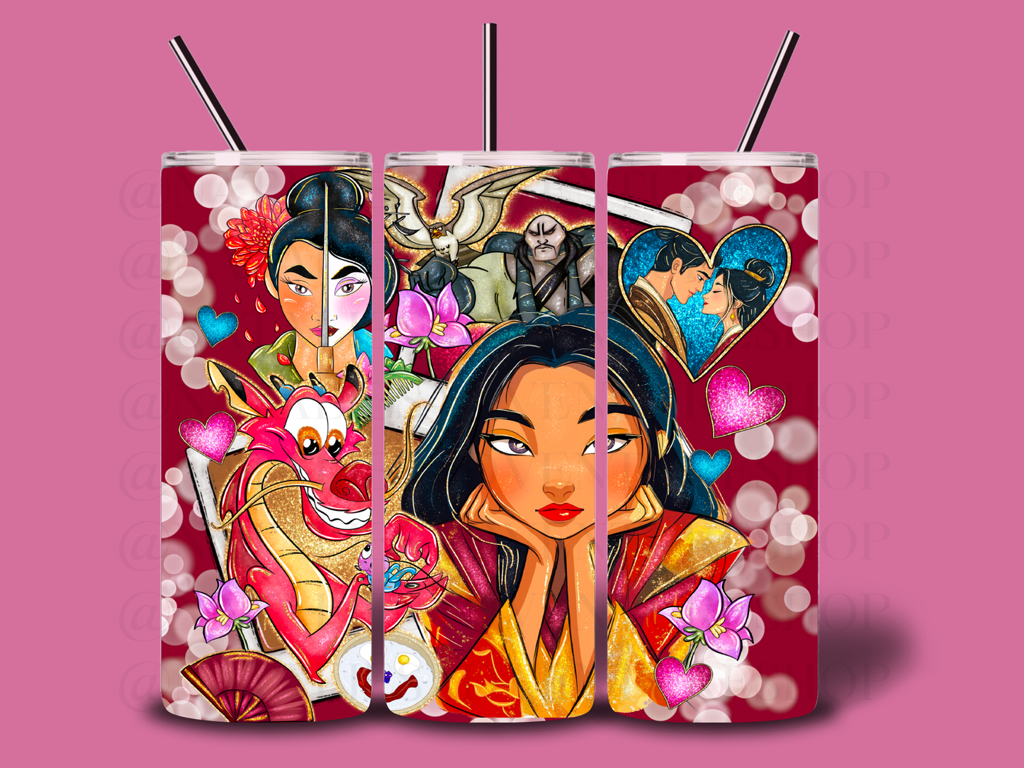 *Pre-Order* Loyal, Brave, True Cartoon Princess 20oz Stainless Steel Tumbler