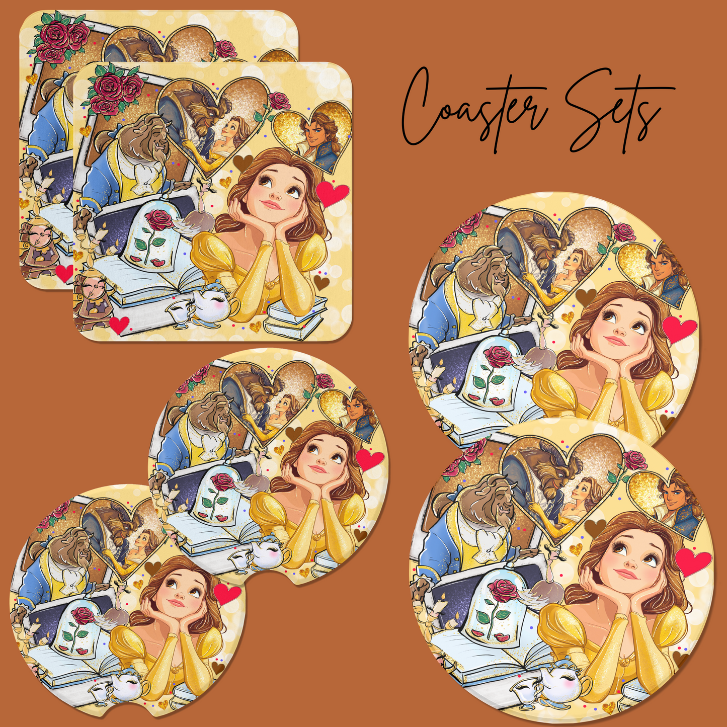 *Pre-Order* Beauty Princess Coaster Sets