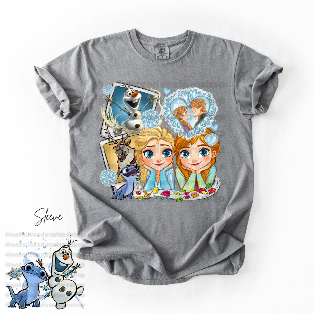 *Pre-Order* Frozen Sisters Princess Cartoon T-Shirt (Comfort Colors)