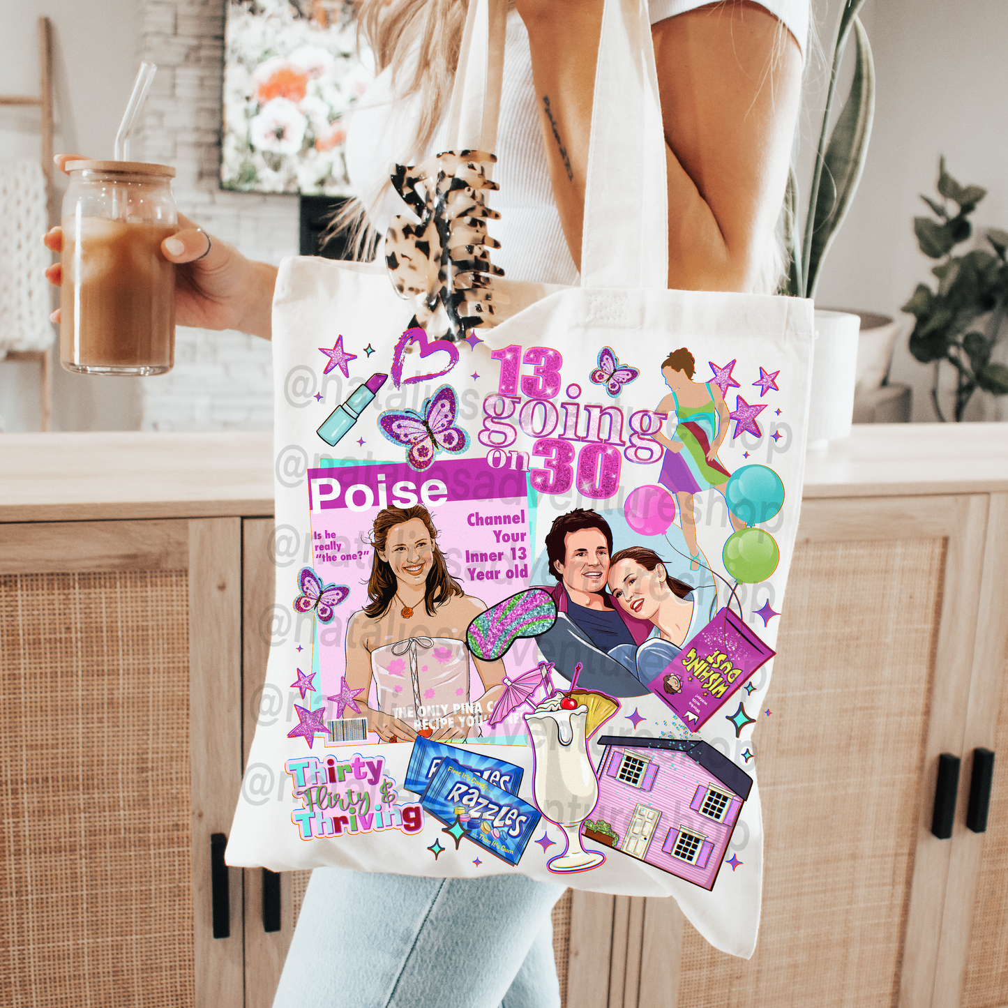 *Pre-Order* Thirty, Flirty and Thriving Movie Canvas Tote Bag