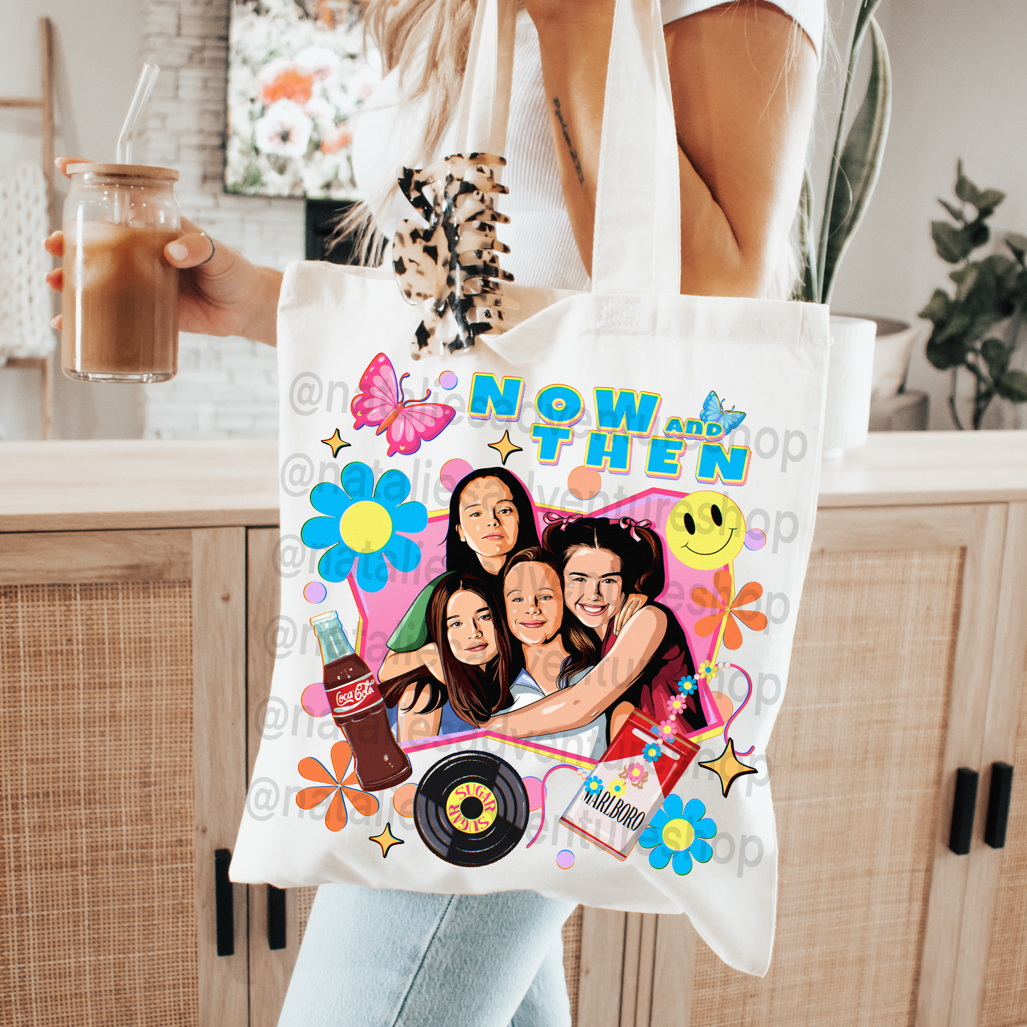 *Pre-Order* Now & Then 90's Movie Canvas Tote Bag