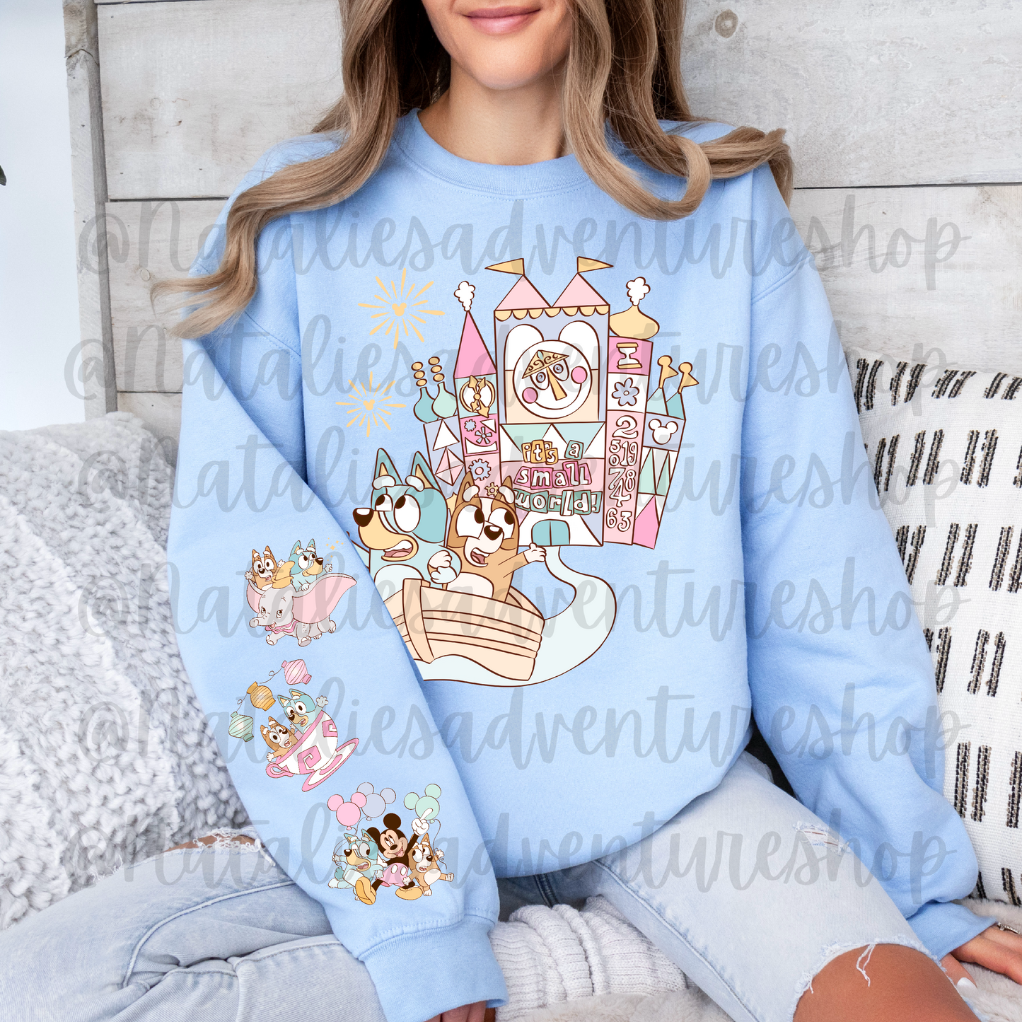 *Pre-Order* Small World Blue Dog Crewneck