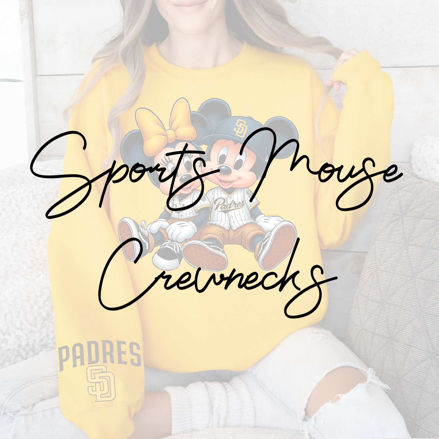 *Pre-Order* Baseball Sports Mouse Crewneck