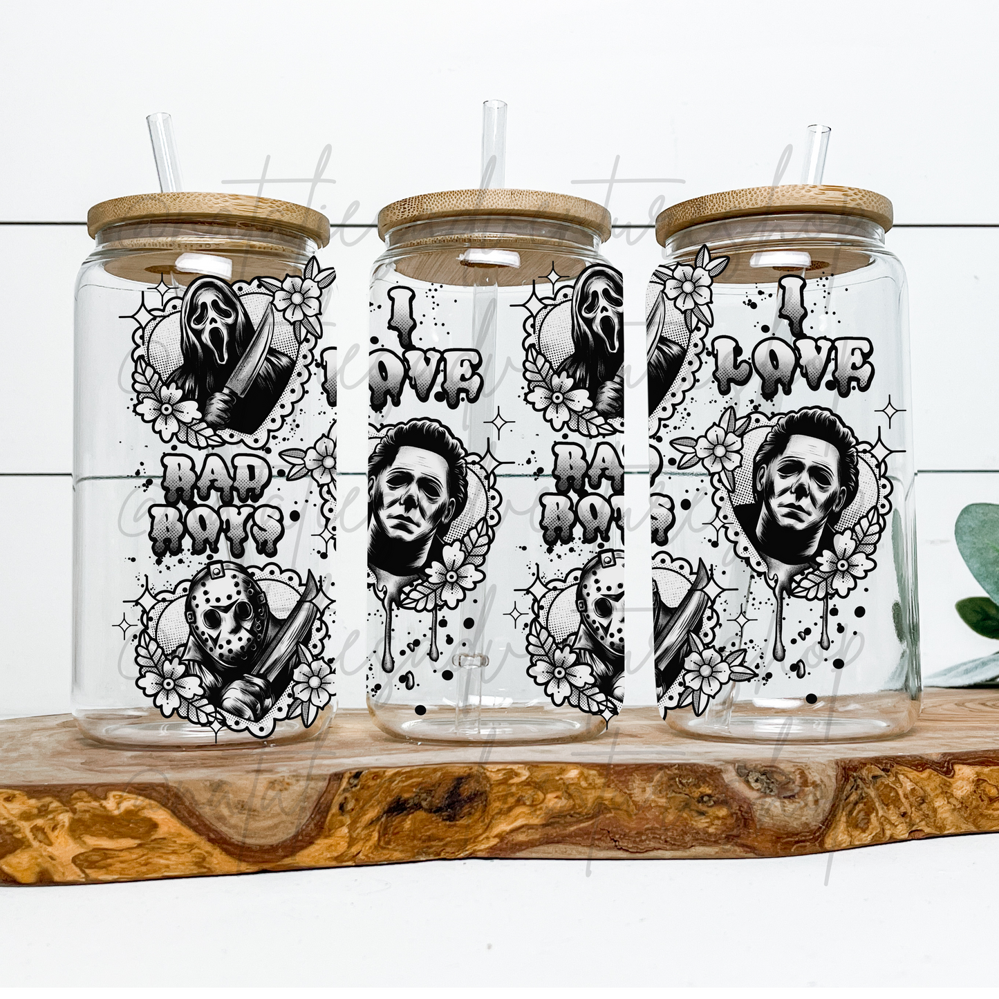 *Pre-Order* I Love Bad Boys Horror 16oz Glass Can