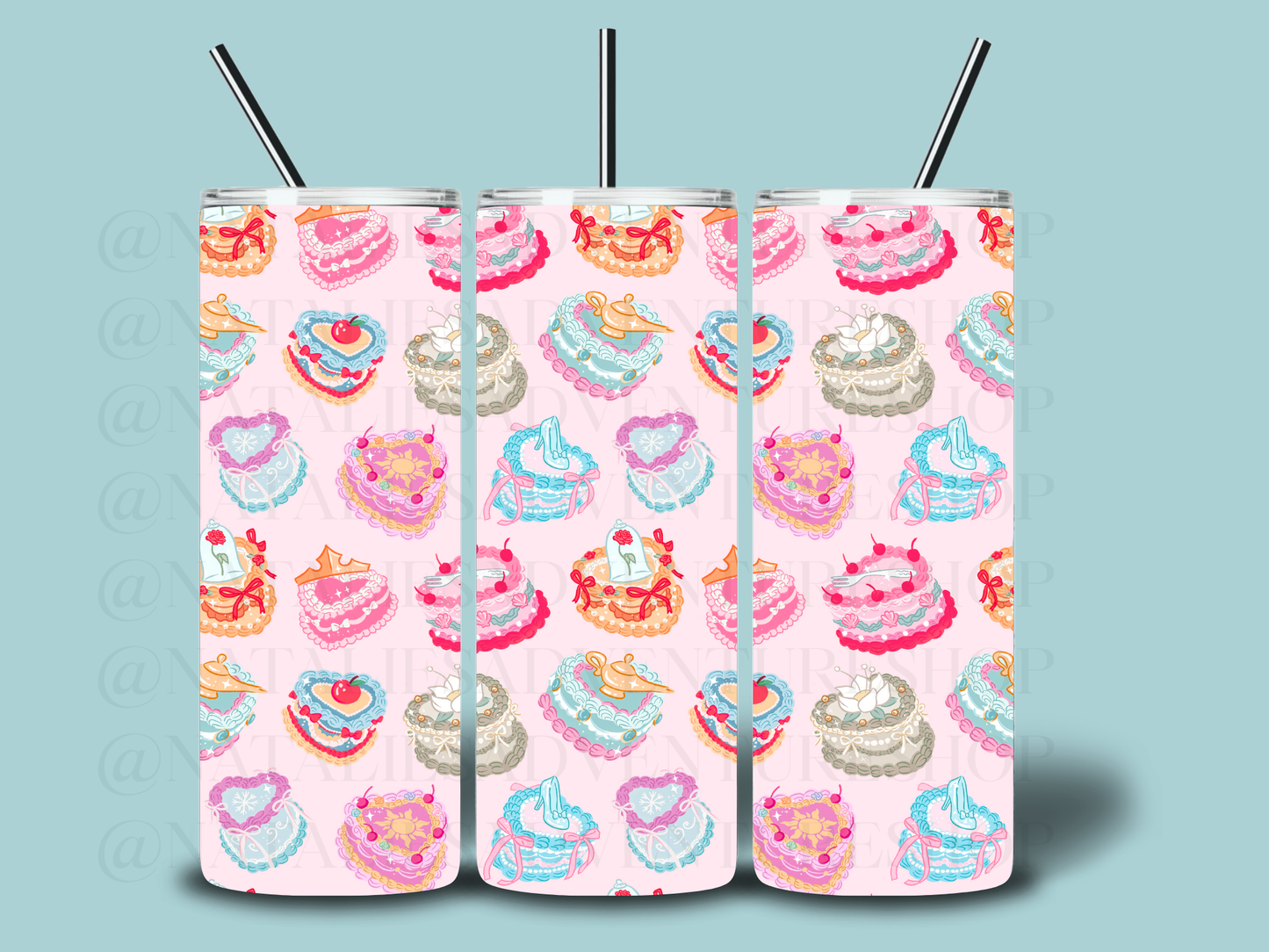 *Pre-Order* Princess Cakes 20oz Stainless Steel Tumbler