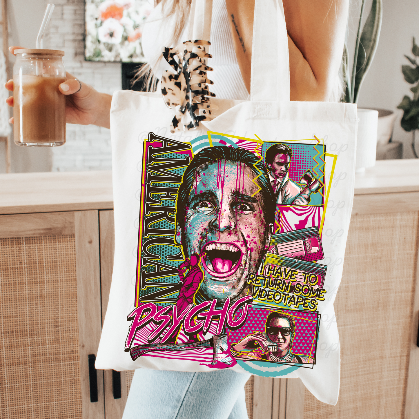 *Pre-Order* Psycho Horror Canvas Tote Bag Chainsaw