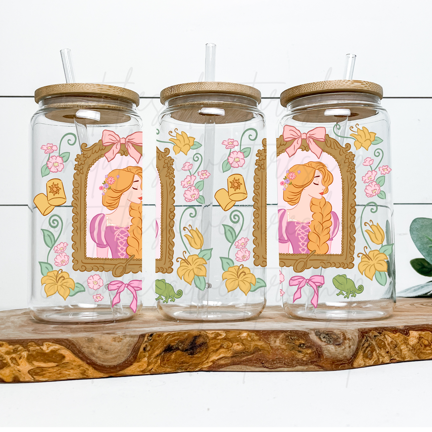 *Pre-Order* Punzie Princess Frame 16oz Glass Can