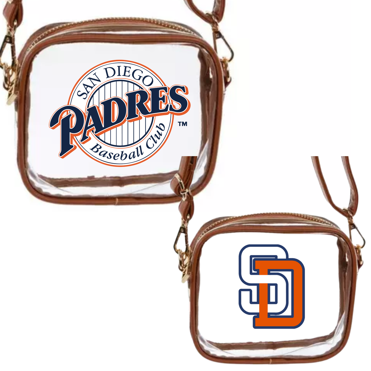 *Pre-Order*Navy Orange SDPad Pleather Stadium Bag