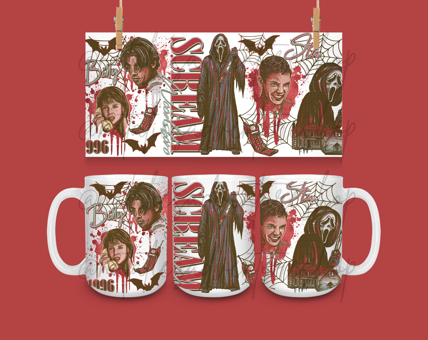 *PRE-ORDER* Retro Ghost Horror 15oz Ceramic Mug