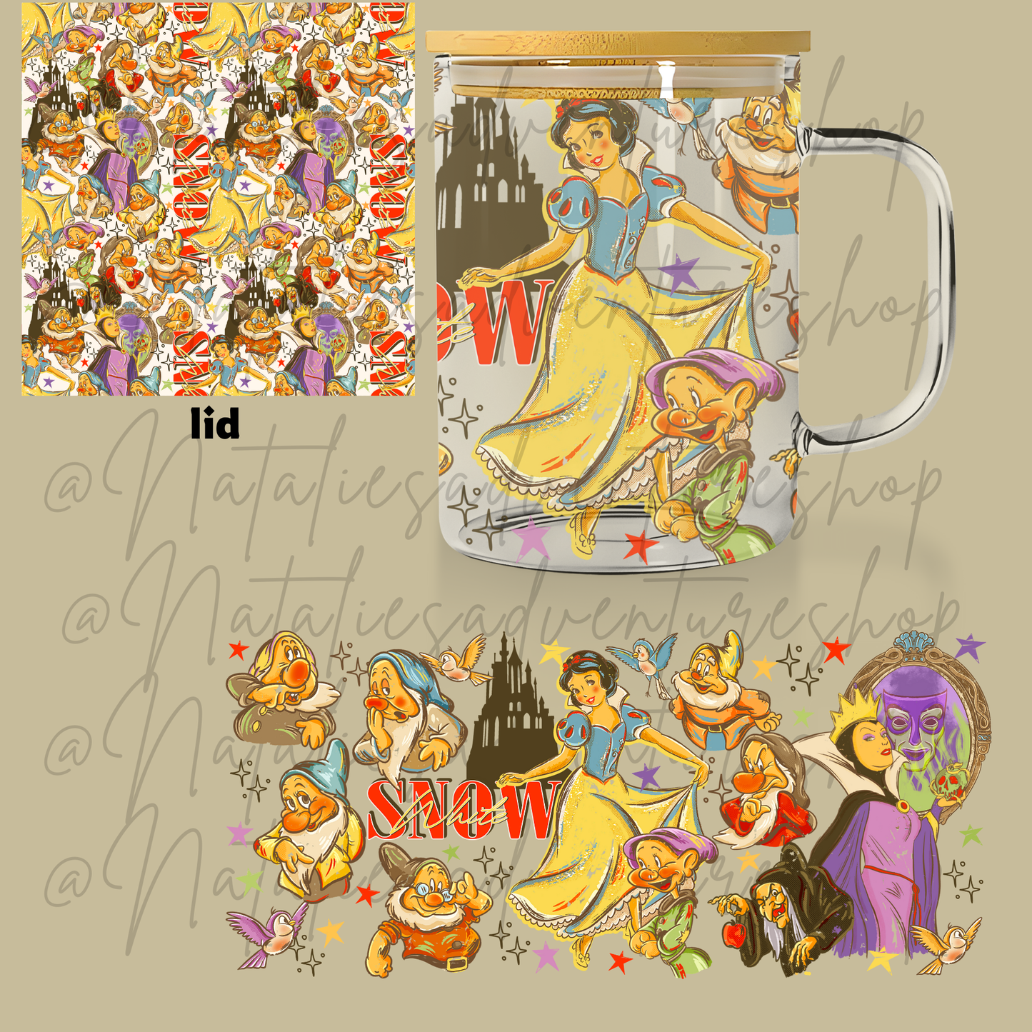 *PRE-ORDER* Princess SW Retro 16oz Glass Mug