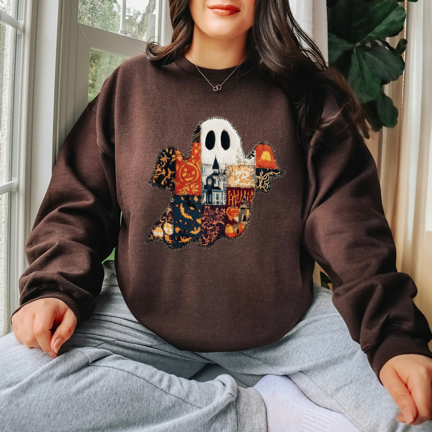 *Pre-Order* Ghost Faux Patch Crewneck