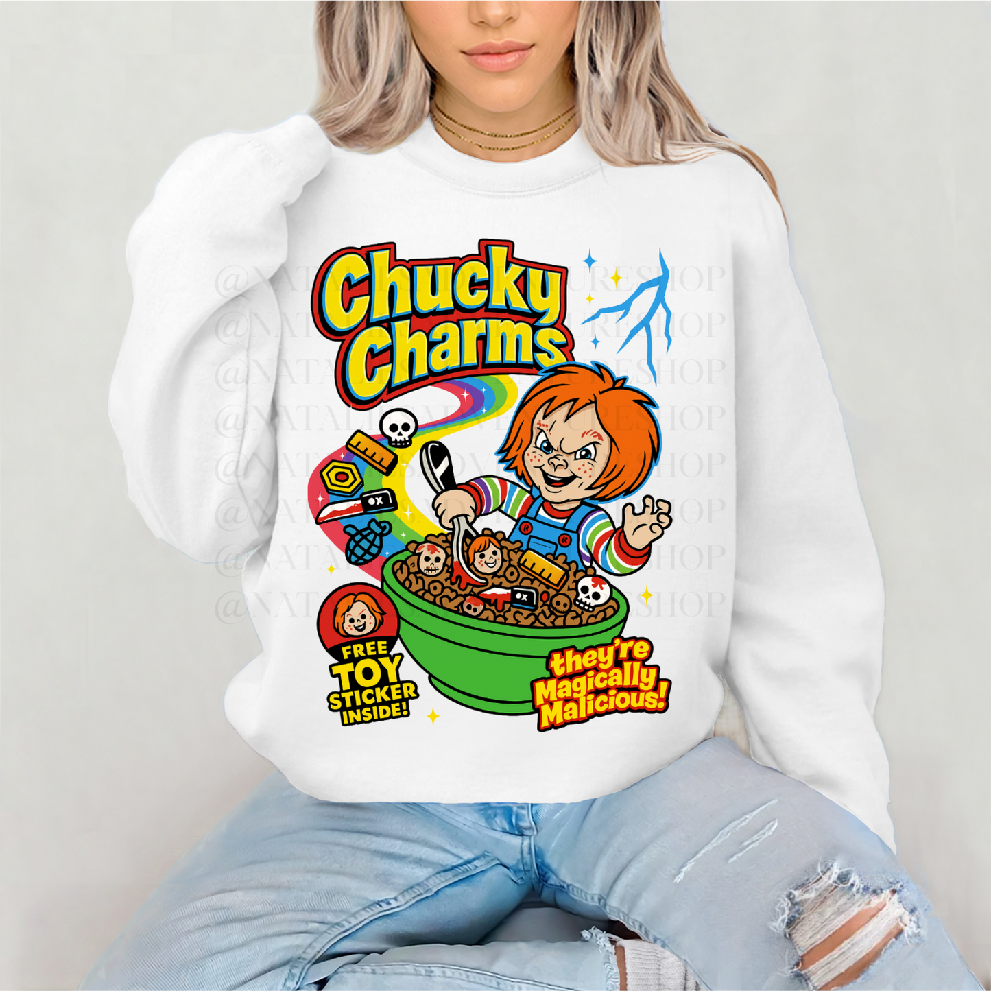 *Pre-Order* Chucky Charms Cereal Crewneck