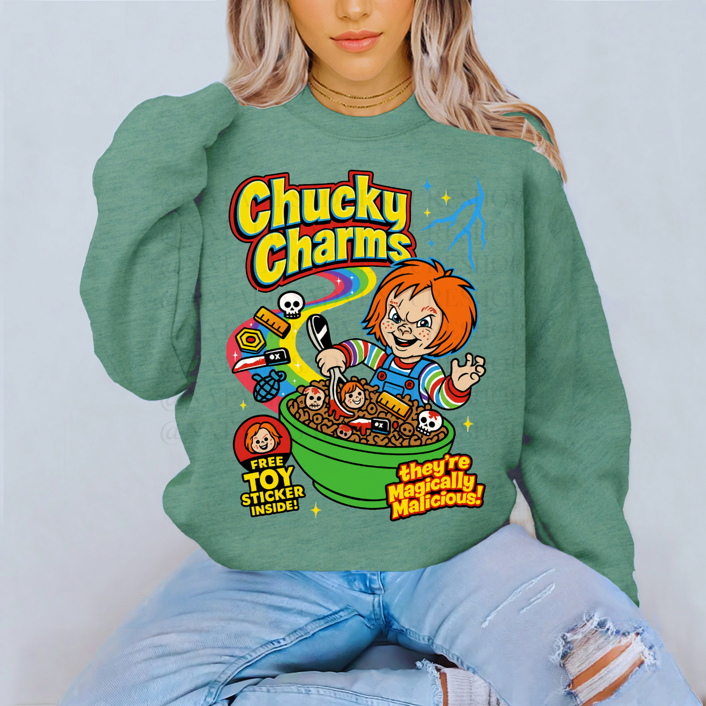 *Pre-Order* Chucky Charms Cereal Crewneck