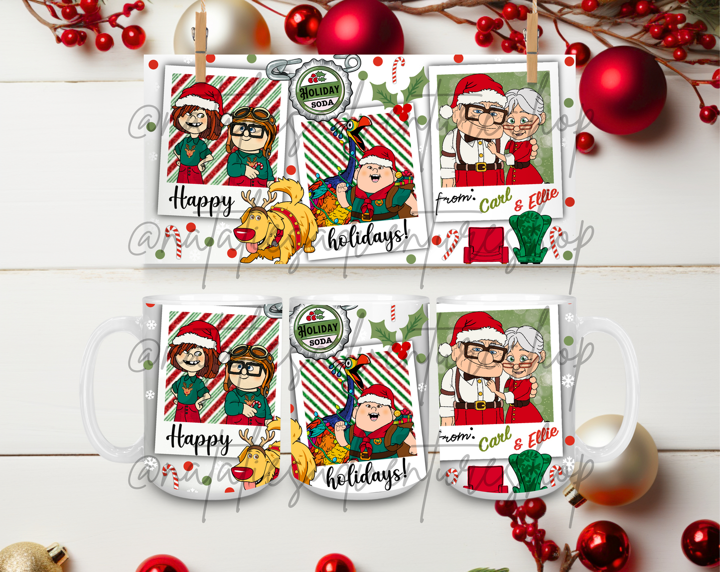 *PRE-ORDER* Up Christmas Polaroid 15oz Ceramic Mug