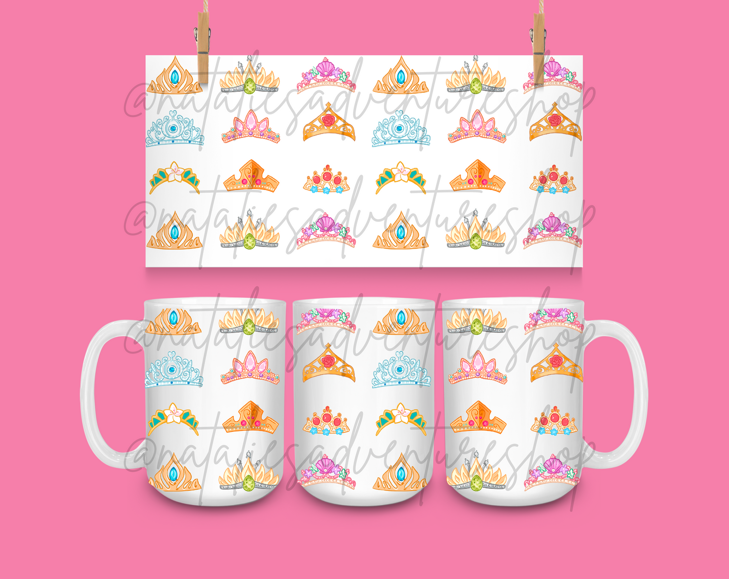 *PRE-ORDER* Princess Crowns 15oz Ceramic Mug