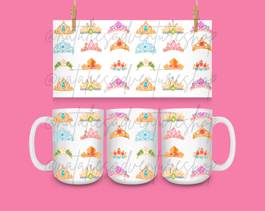 *PRE-ORDER* Princess Crowns 15oz Ceramic Mug