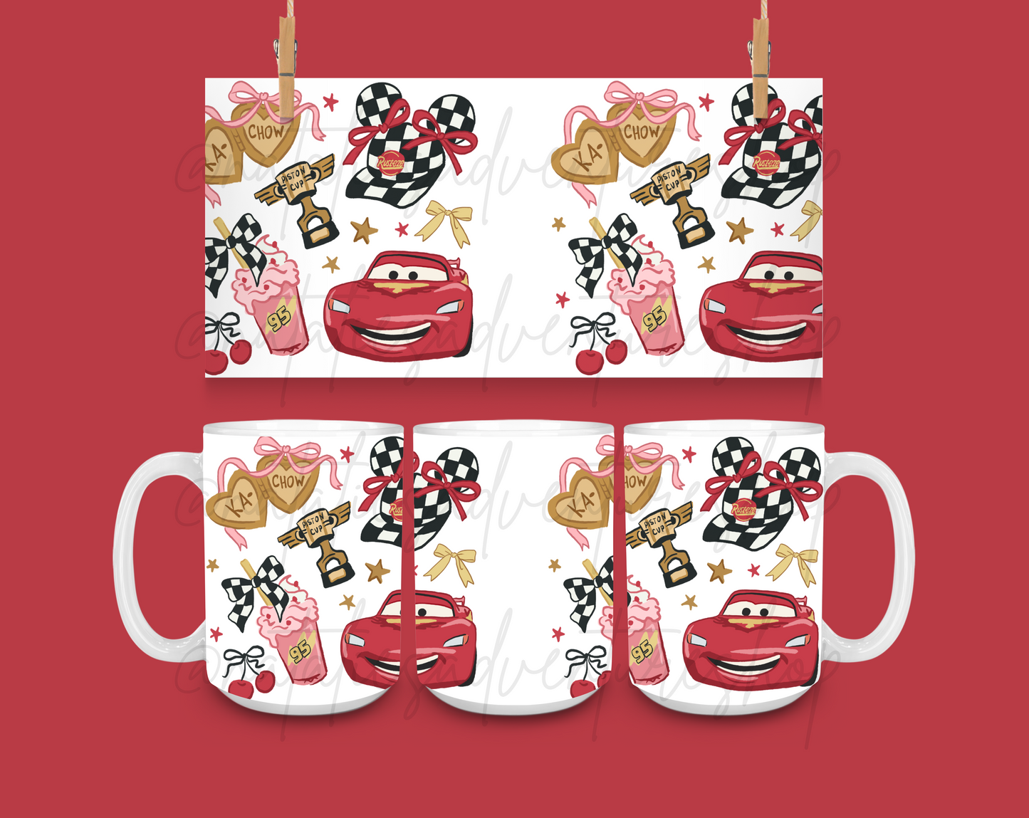*PRE-ORDER* Coquette McQueen 15oz Ceramic Mug