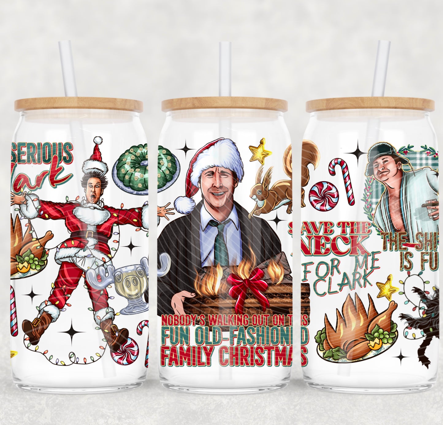 *Pre-Order* Clark Christmas 16oz Glass Can