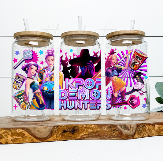 *Pre-Order* KP Demon Hunters 16oz Glass Can