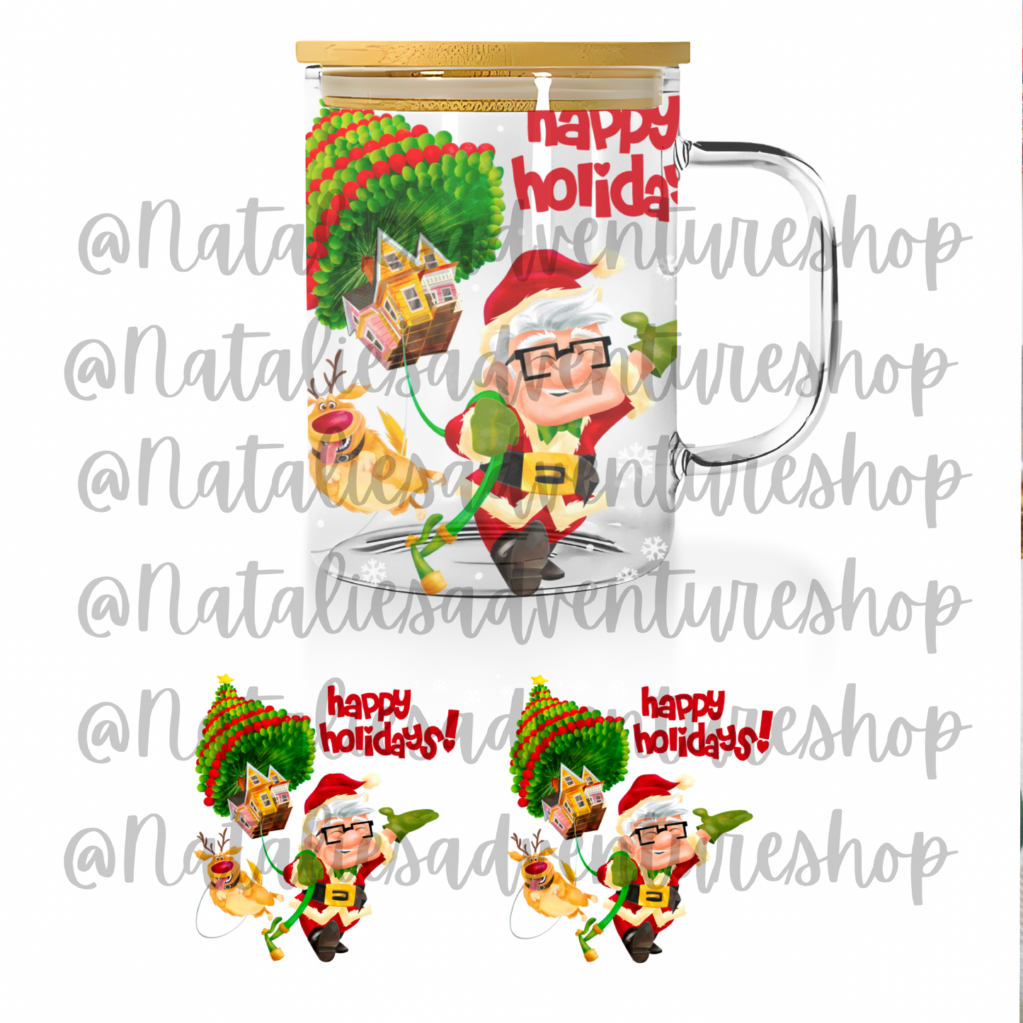 *Pre-Order* Carl Santa Christmas 16oz Glass Mug