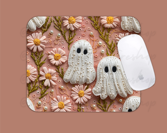 *Pre-Order* Pink Halloween Faux Patchwork Mousepad