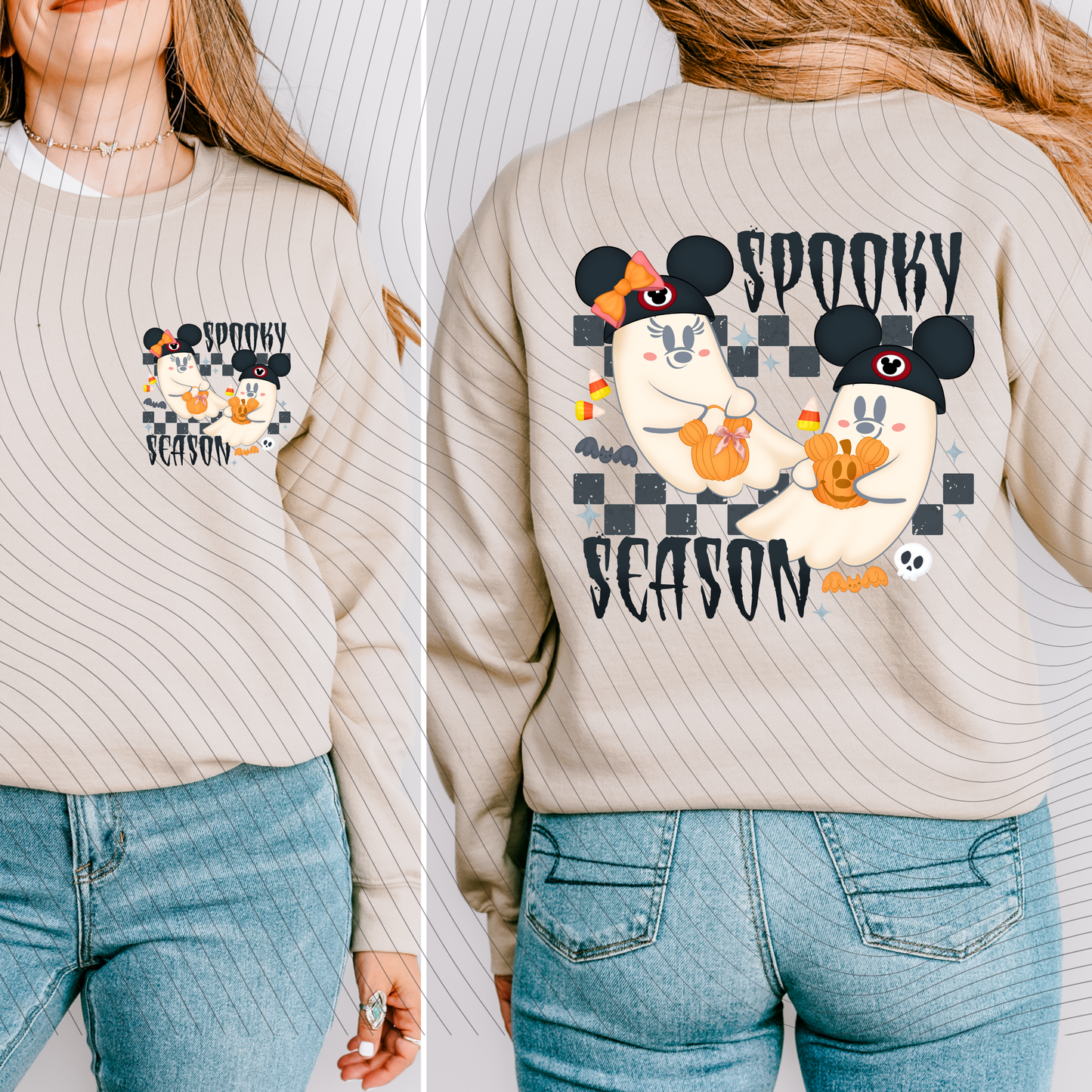 *Pre-Order*Spooky Season Ghost Hoodie/Crewneck
