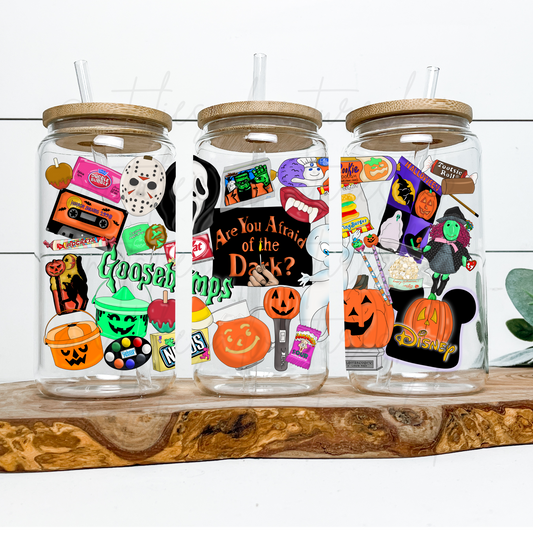 *Pre-Order* 90's Halloween 16oz Glass Can