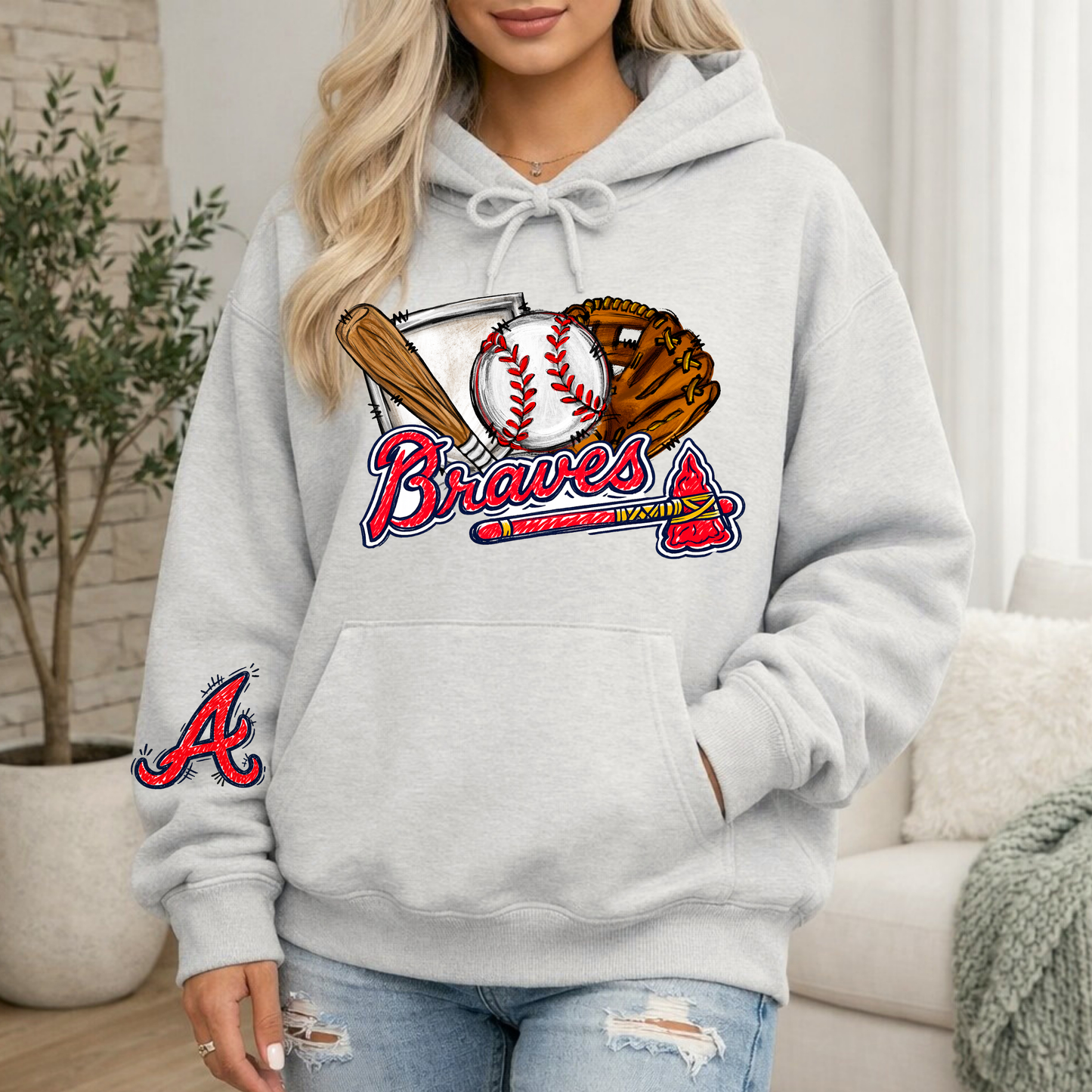 *Pre-Order* ATLBraves Doodle Hoodie/Crewneck