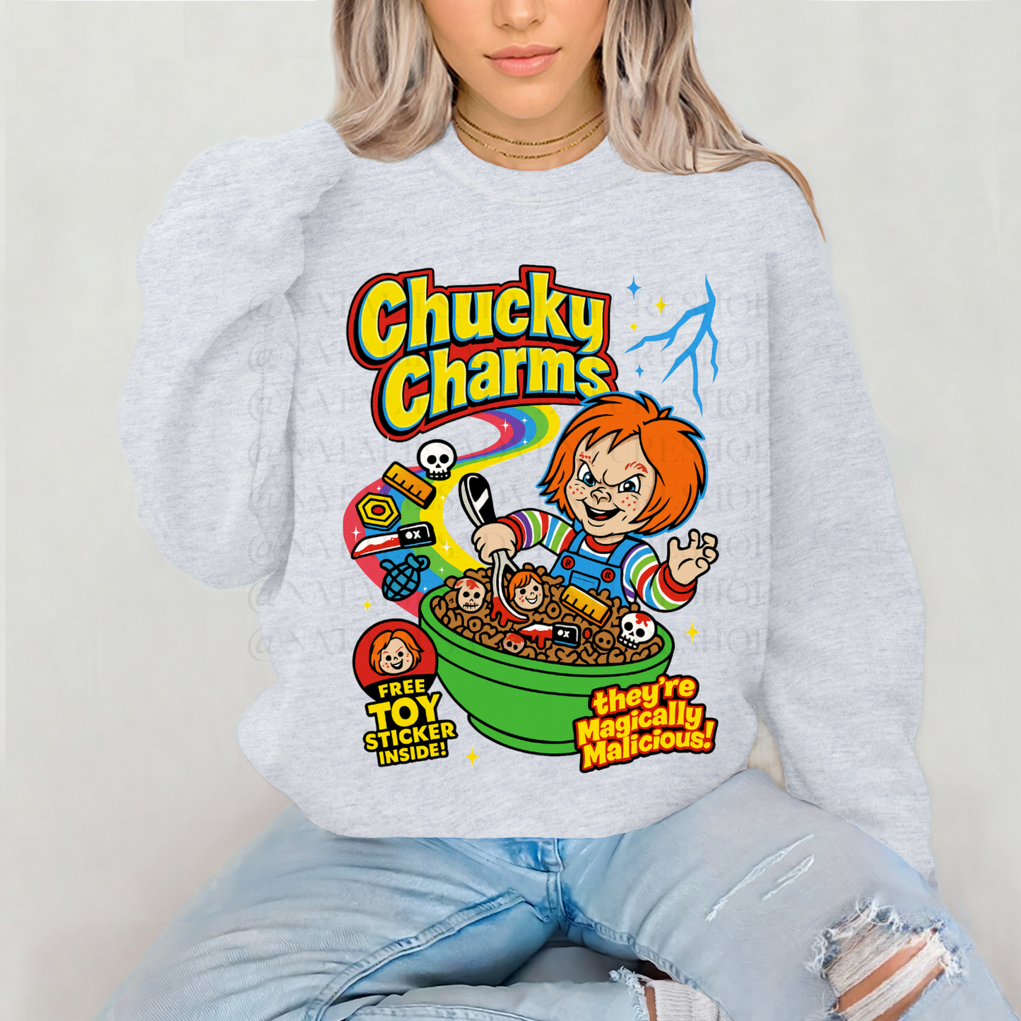 *Pre-Order* Chucky Charms Cereal Crewneck