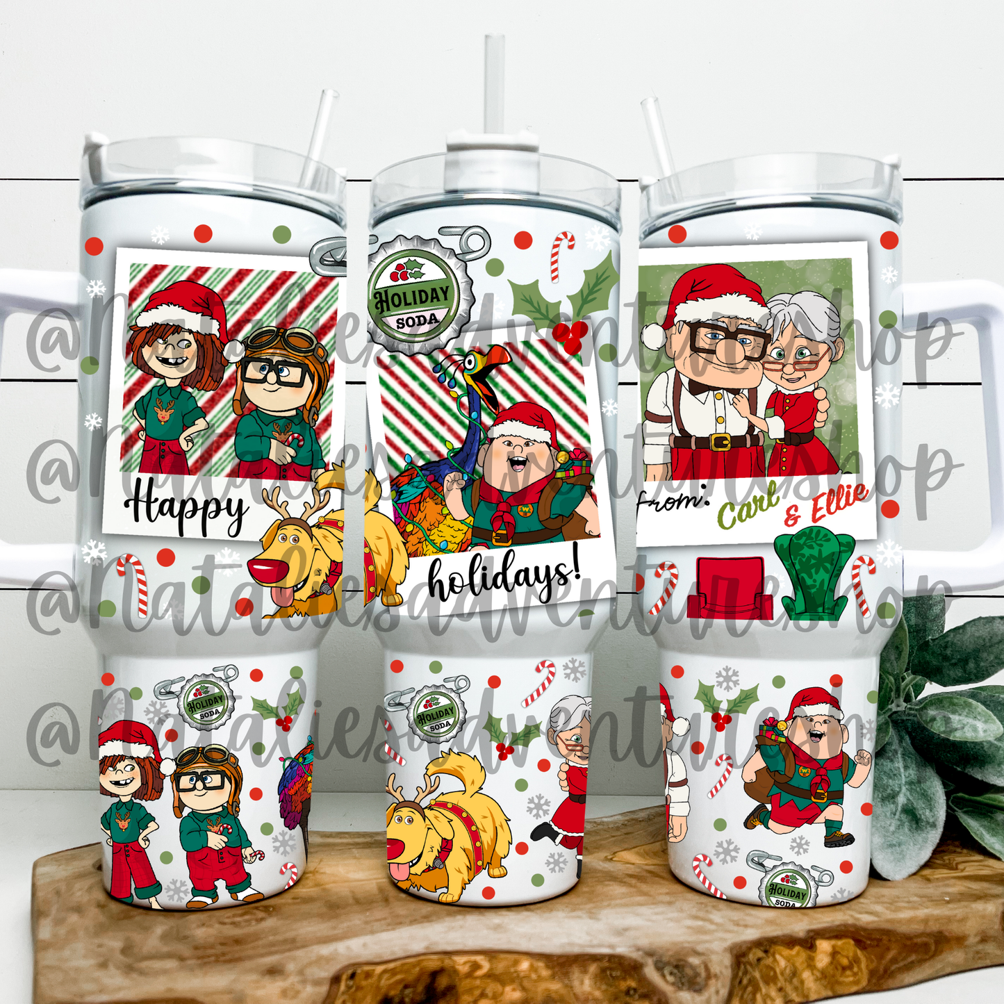 *Pre-Order* Up Christmas Polaroid Sublimated 40oz Quencher