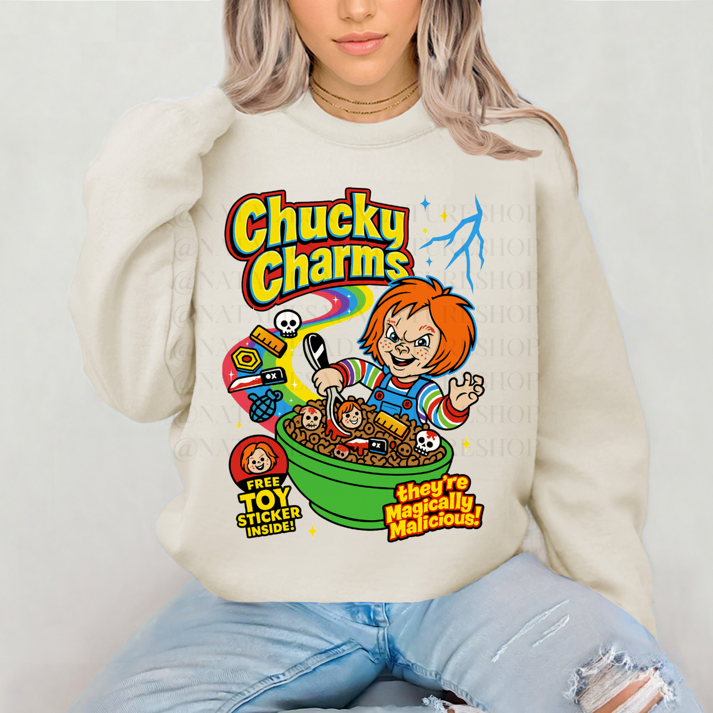 *Pre-Order* Chucky Charms Cereal Crewneck