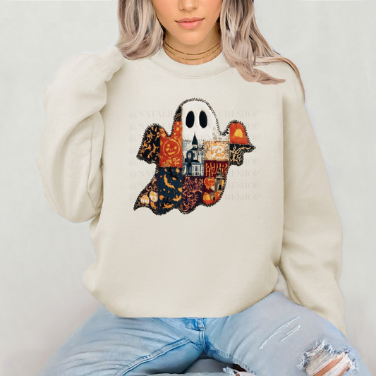 *Pre-Order* Ghost Faux Patch Crewneck