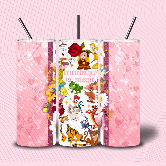 *Pre-Order* Pink/Blue Friendship Sidekicks 20oz Stainless Steel Tumbler