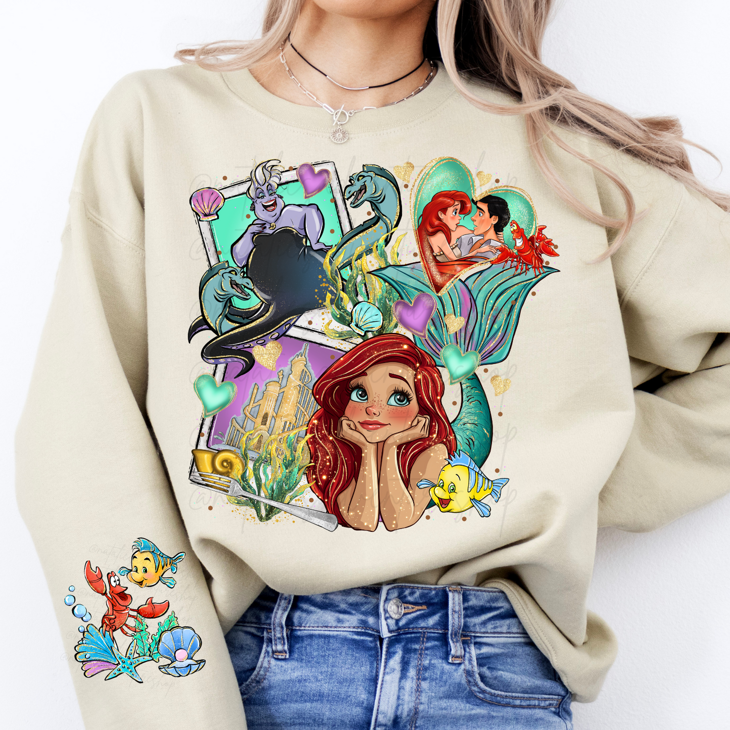 *Pre-Order* Mermaid Princess Cartoon Crewneck