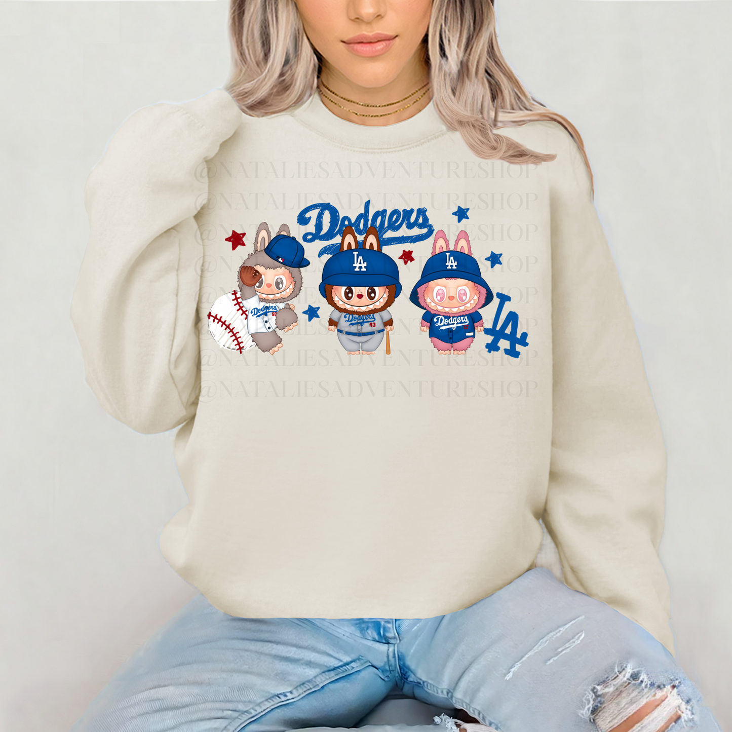 *Pre-Order* LA DODG Bubu Baseball Crewneck