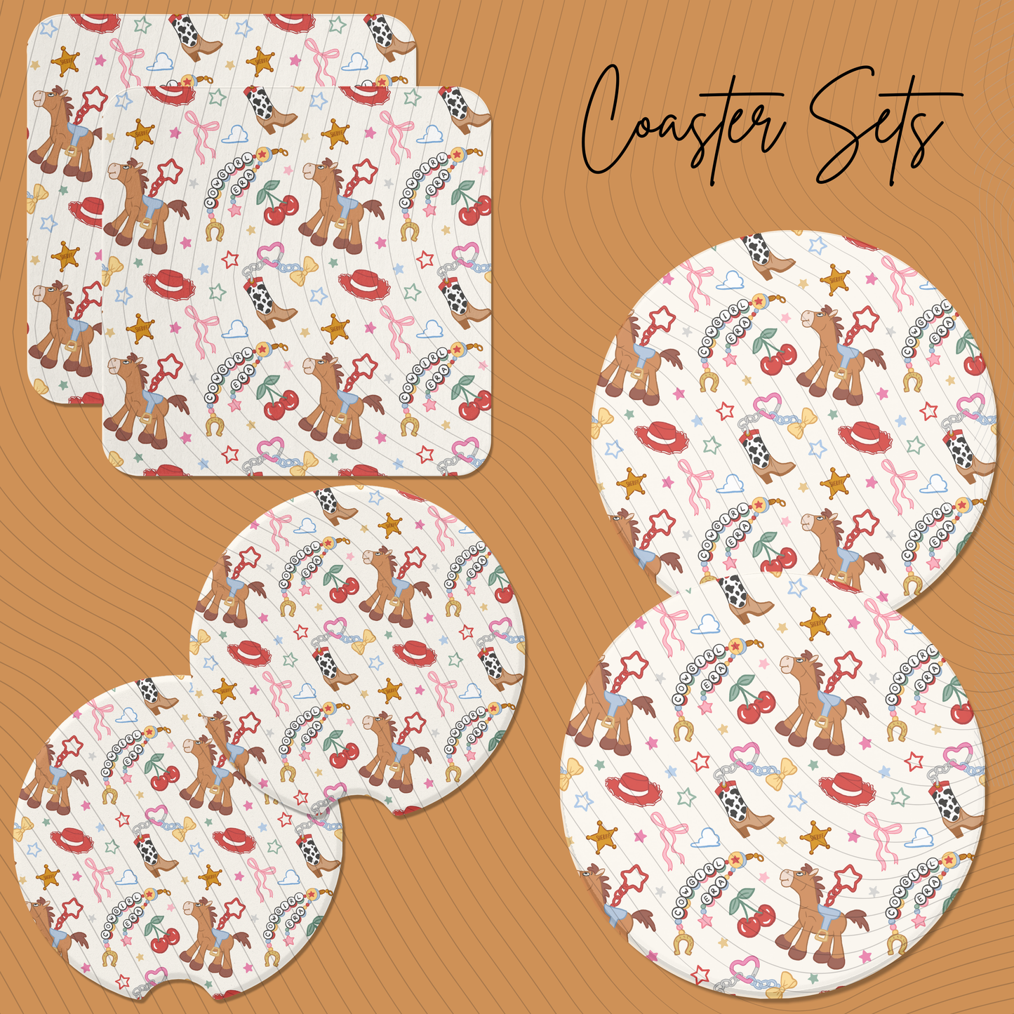 *Pre-Order* Cowgirl Charms Coaster Sets