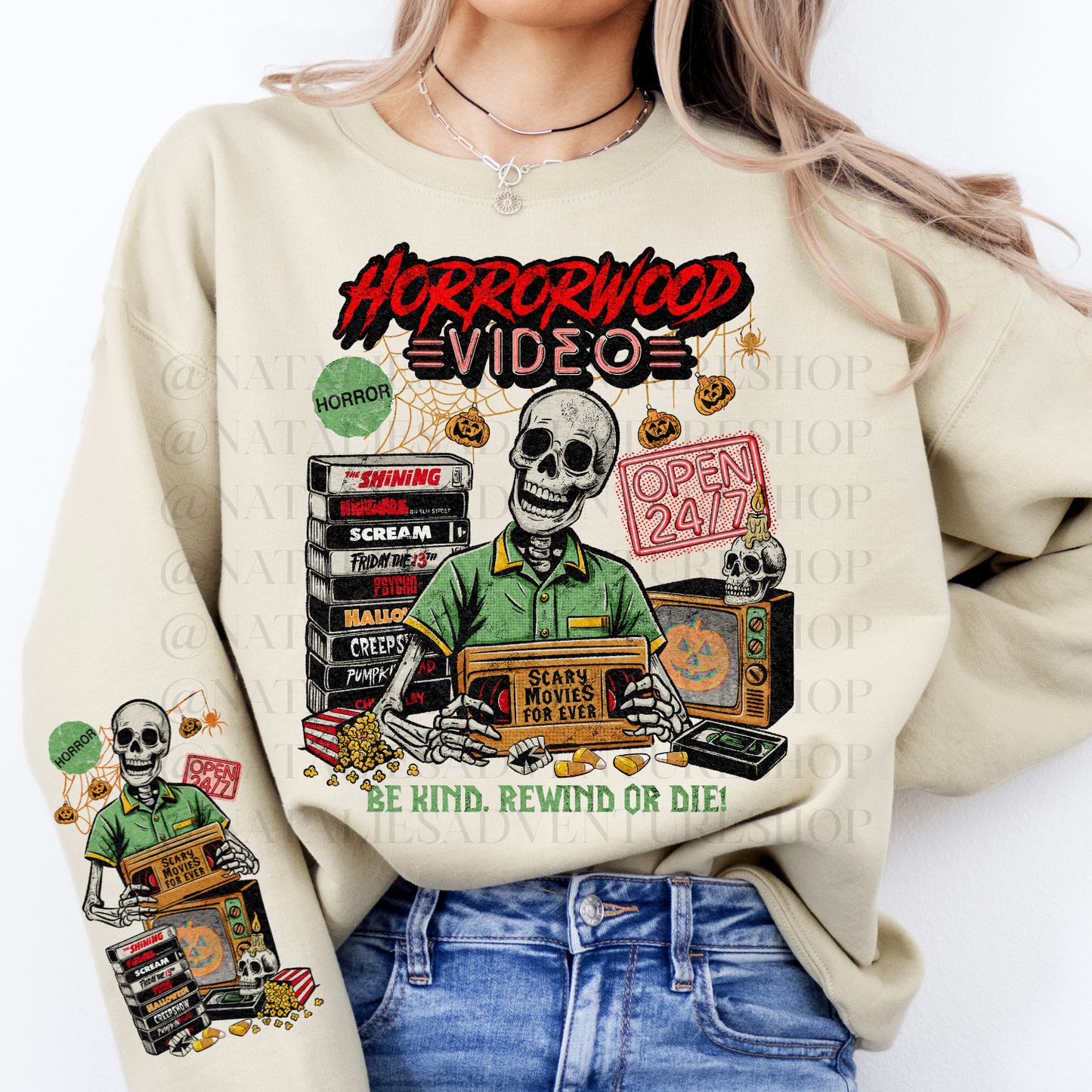 *Pre-Order* HorrorWood Movies Crewneck